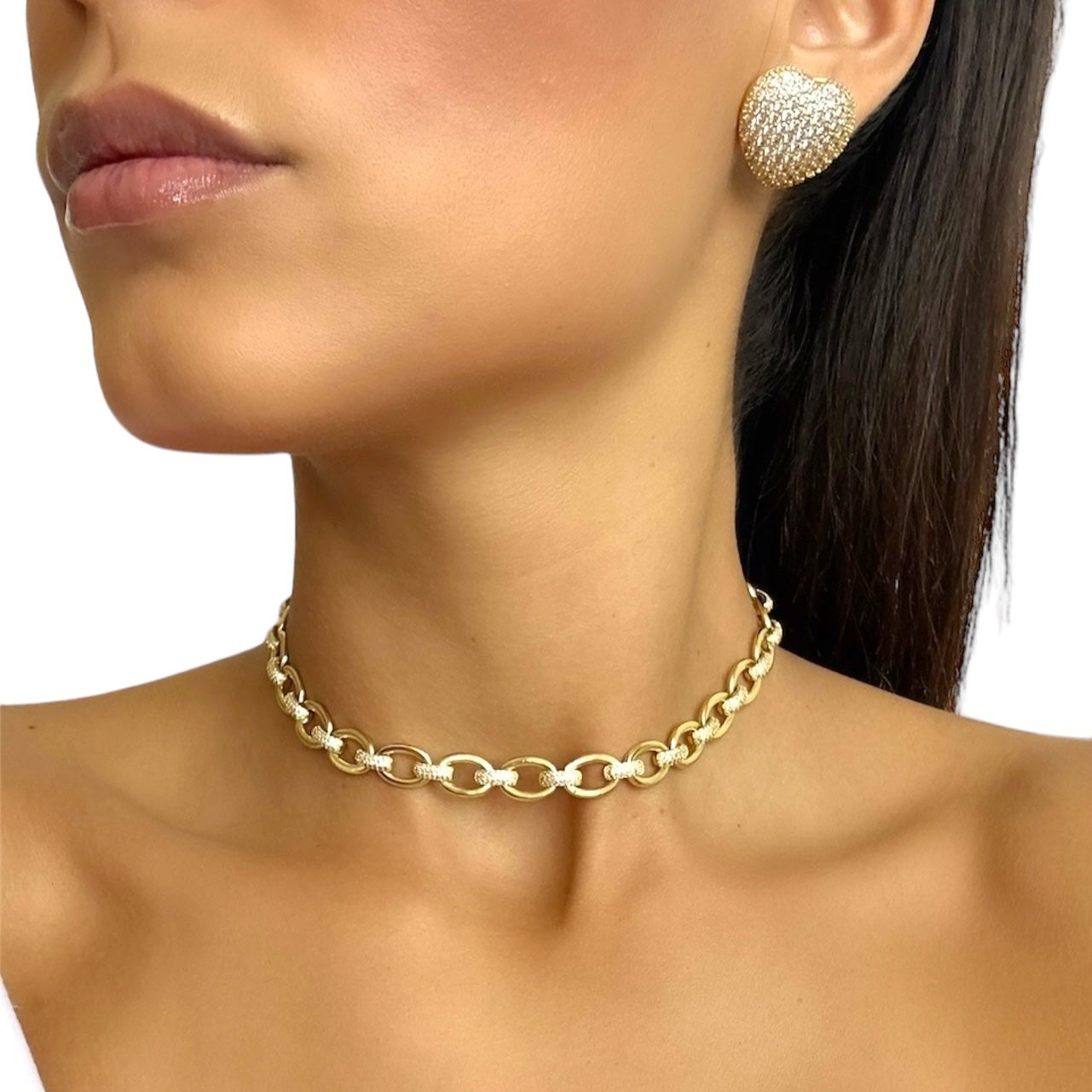HALF PAVÉ CHOKER