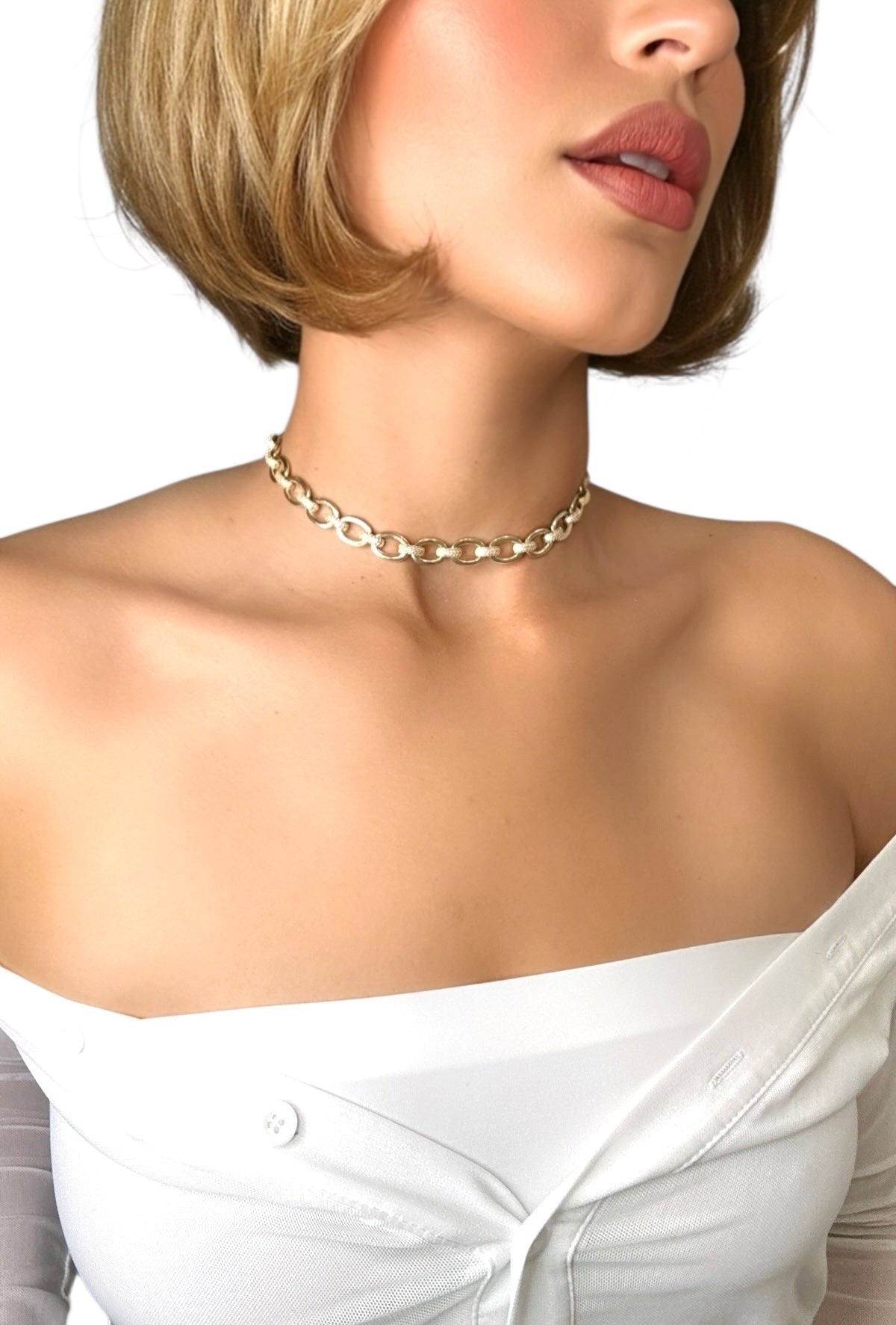 HALF PAVÉ CHOKER