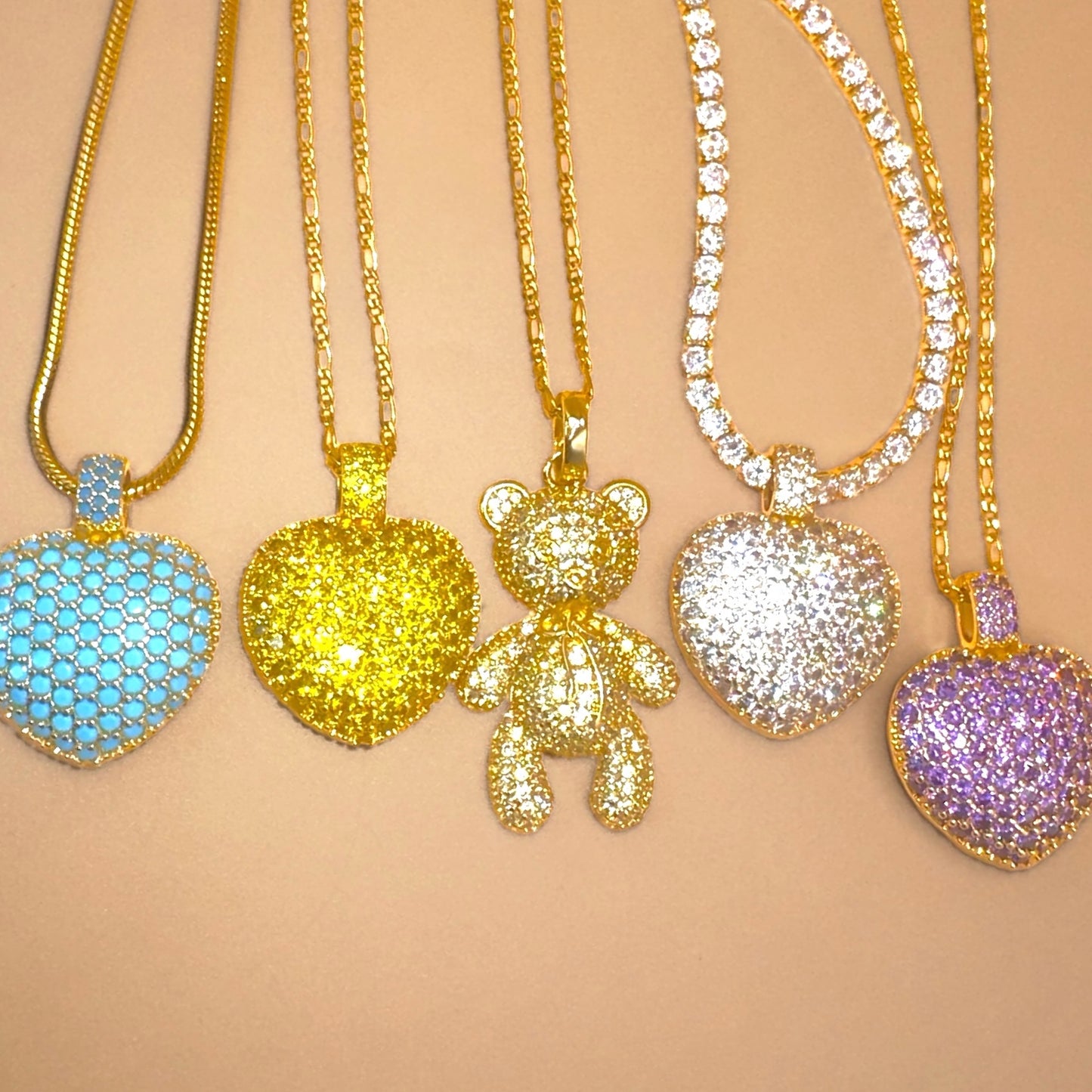 TEDDY BEAR GOLD CHOKER