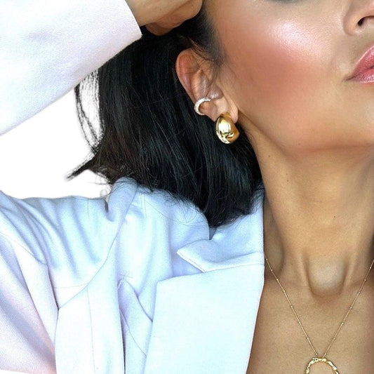 ZIRCONIA CUFF EARRING