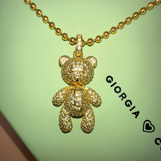 TEDDY BEAR GOLD CHOKER