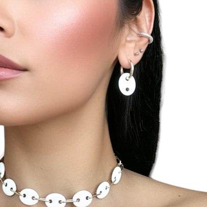 WHITE EARRINGS