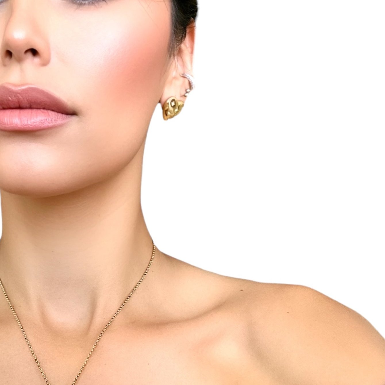 GOLD HEART EARRINGS