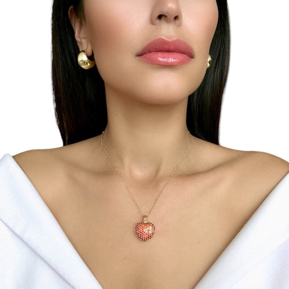 RED HEART NECKLACE