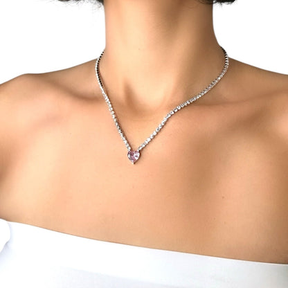 HEART TENNIS NECKLACE