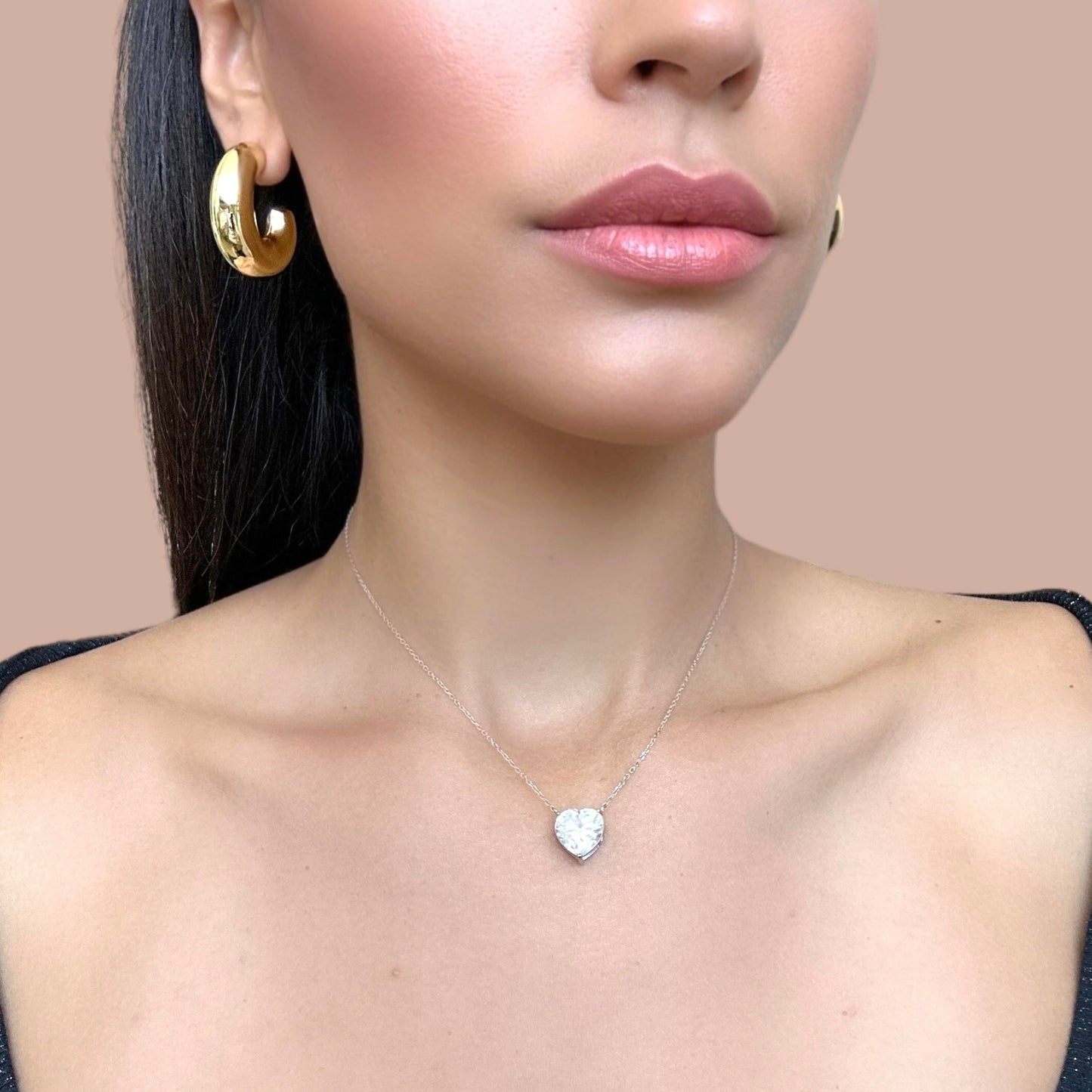 SILVER HEART NECKLACE
