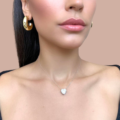 SILVER HEART NECKLACE