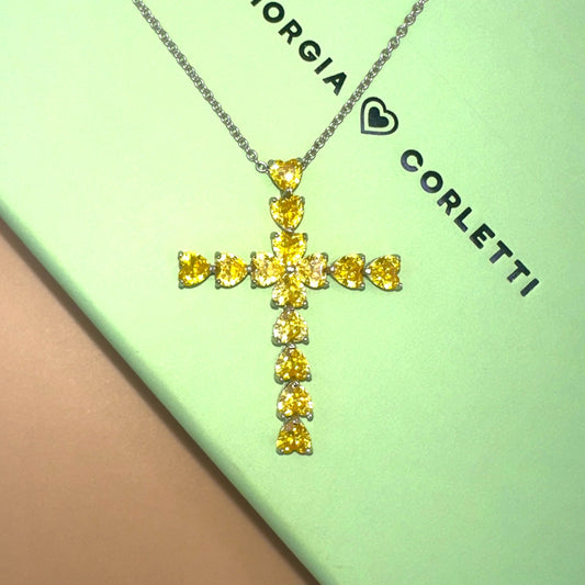 YELLOW CROSS NECKLACE