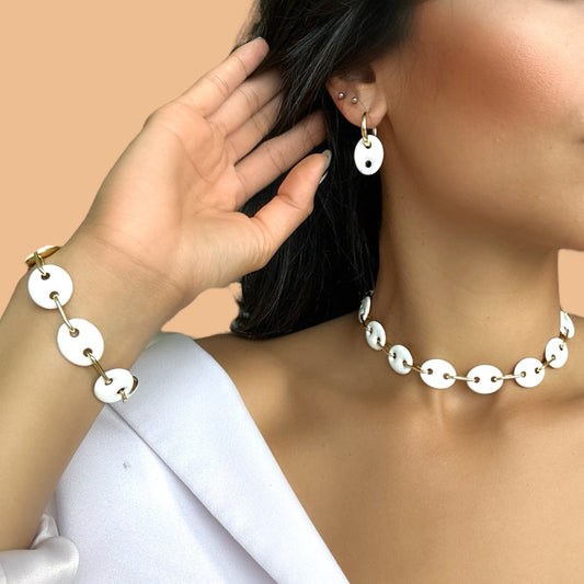 WHITE EARRINGS