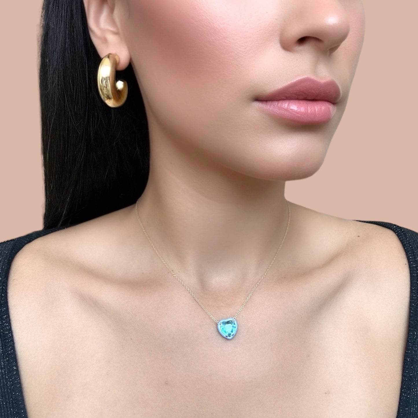 BLUE HEART NECKLACE
