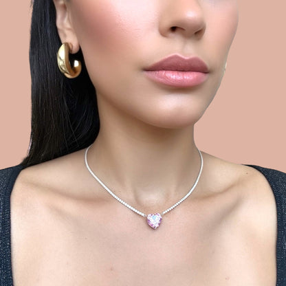 HEART TENNIS NECKLACE