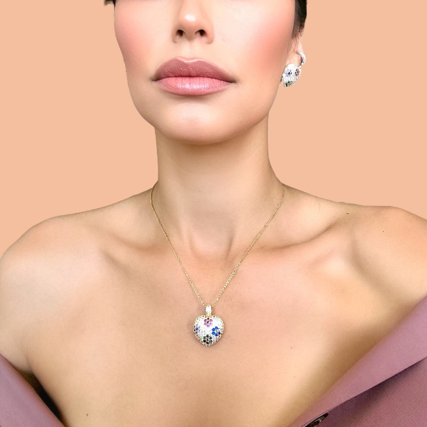 FLORA HEART NECKLACE