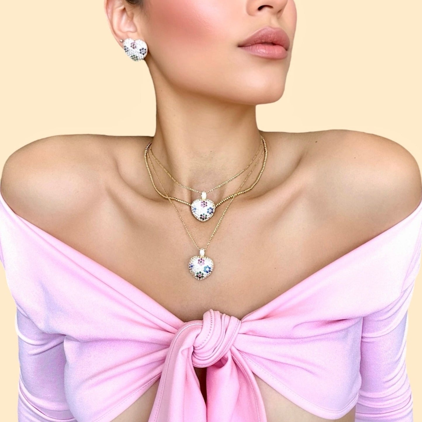 FLORA HEART NECKLACE
