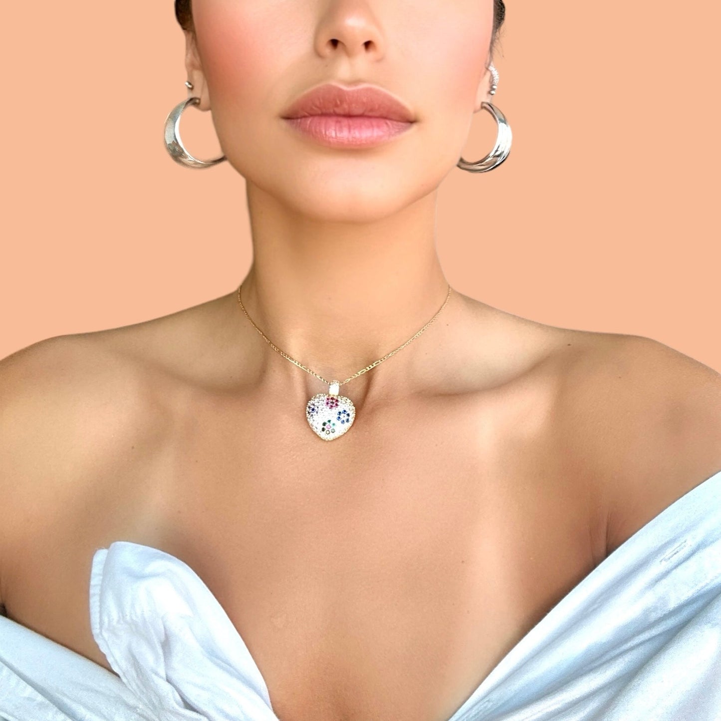FLORA HEART NECKLACE
