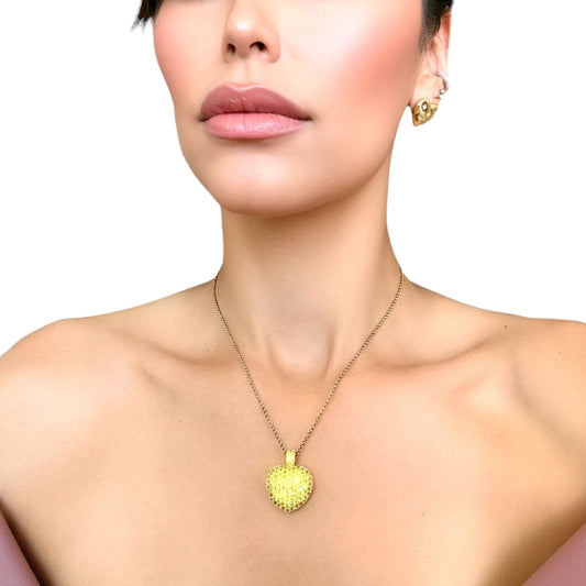 YELLOW HEART NECKLACE
