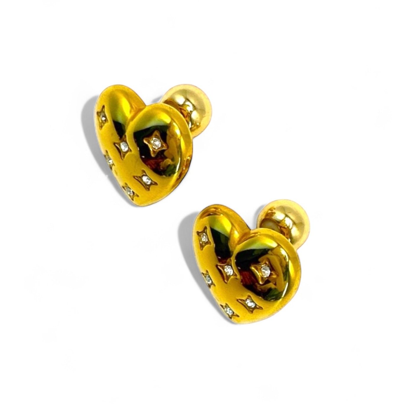 GOLD HEART EARRINGS