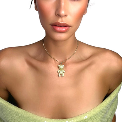 TEDDY BEAR GOLD CHOKER