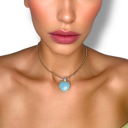MAE BLUE SILVER CHOKER