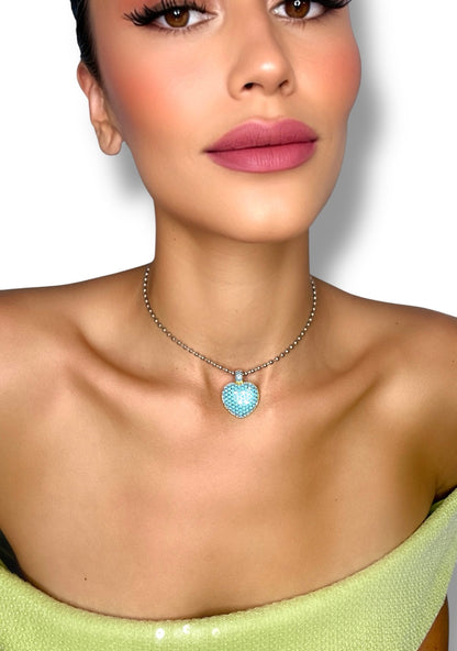 MAE BLUE SILVER CHOKER