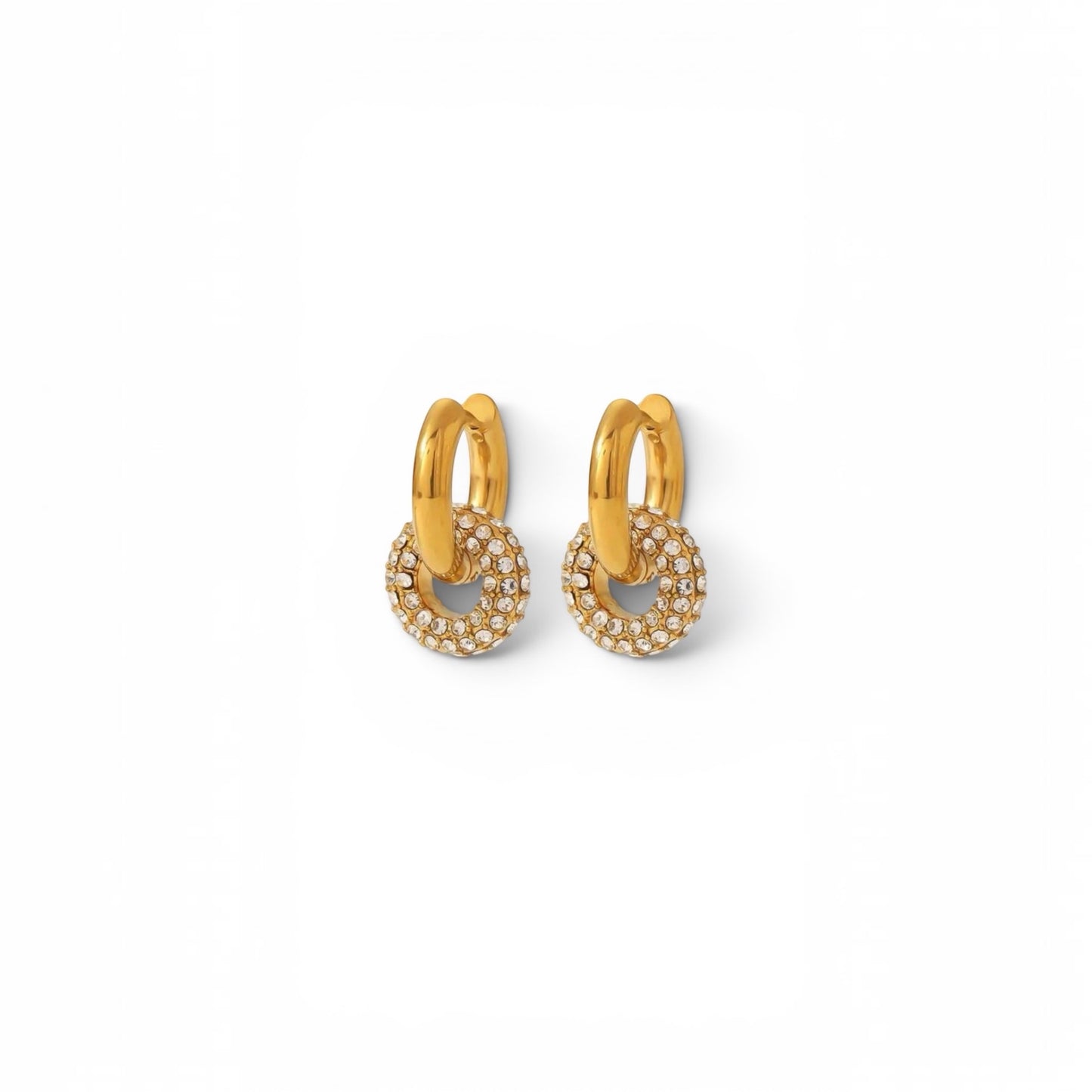 PAVÉ CHARM HOOPS