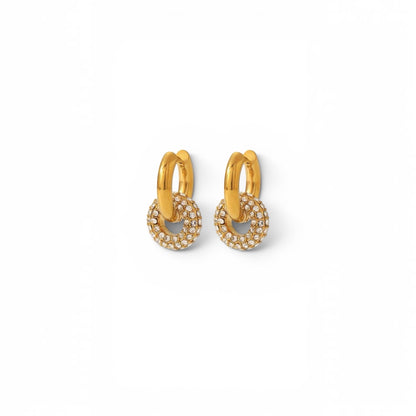 PAVÉ CHARM HOOPS