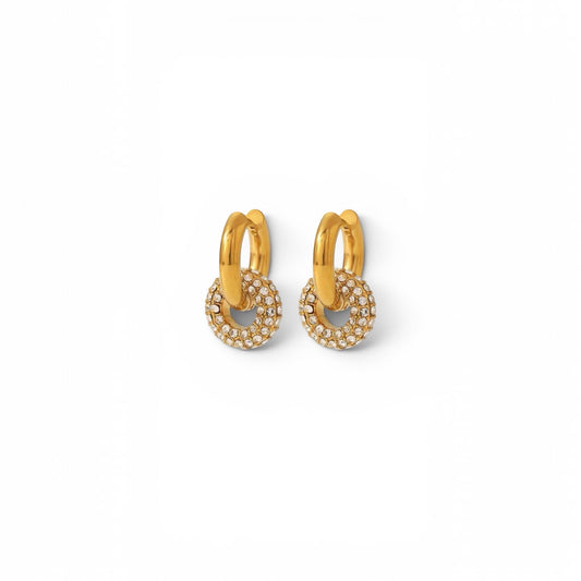 PAVÉ CHARM HOOPS